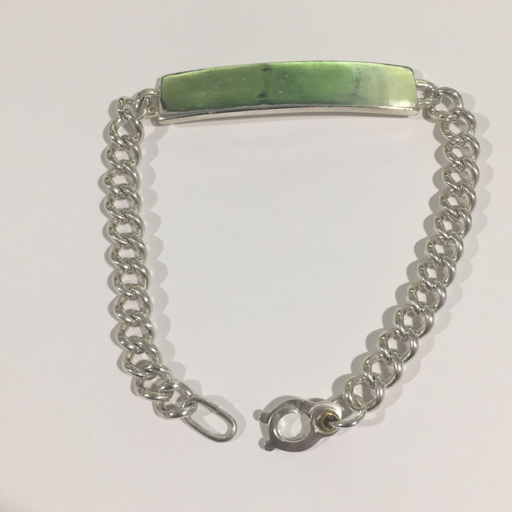 Sterling Silver Cuban ID Bracelet FREE ENGRAVING!! - Picture 3 of 6